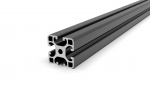 Aluminum profile 40x40 slightly groove 8 I-type black